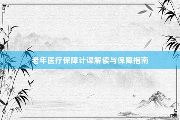 老年医疗保障计谋解读与保障指南
